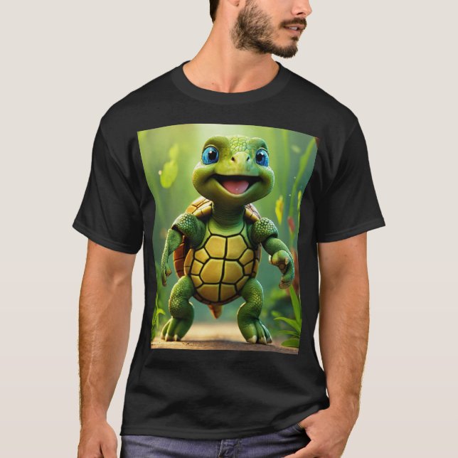 Camiseta "Coleção Adorável de Tartarugas" (Frente)