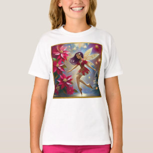 Camiseta Coleção Christmas Fairy - Cabelo Roxo Liso