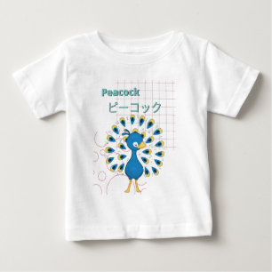 Camiseta Coleção Cute Peacock-Kawaii