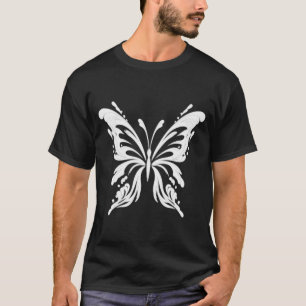 Camiseta Coleção de Arte de Borboleta Abstrata com respingo