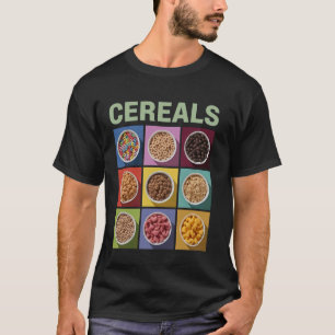 Camiseta Coleção de Arte de Cereais Coloridos para Café da
