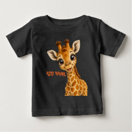 Camiseta Coleção de Bebê Animal Ativo Fofo Girafa