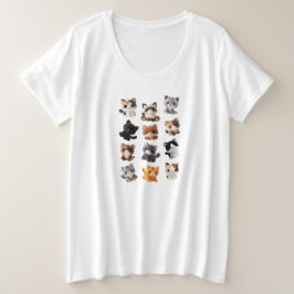 Camiseta Coleção de Brinquedos de Push de Cat