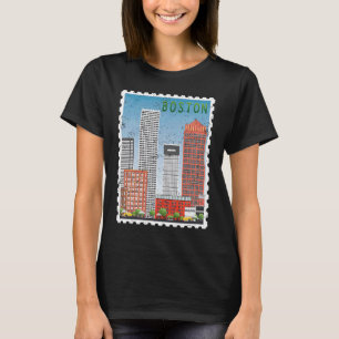 Camiseta Coleção de Carimbo Filatelista de Boston City Phil