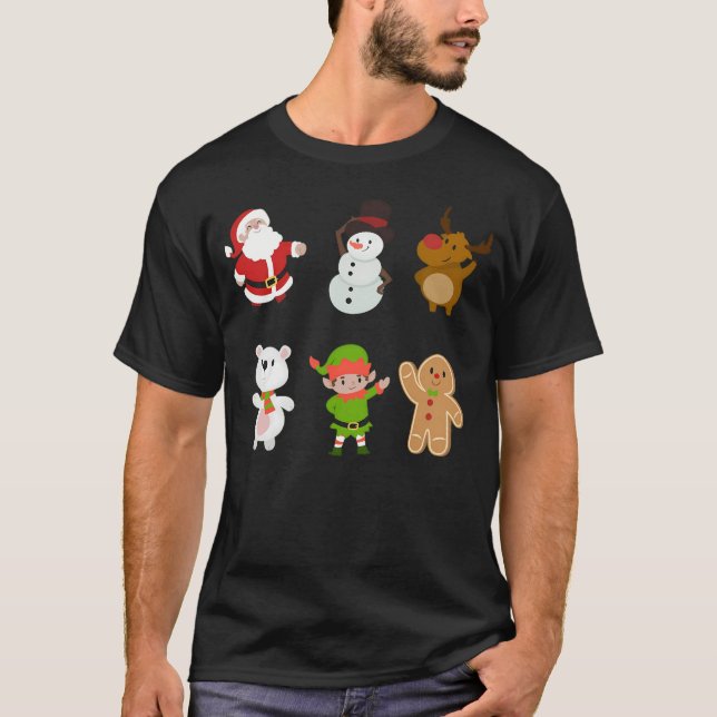 Camiseta Coleção de Cartoons de Natal (Frente)