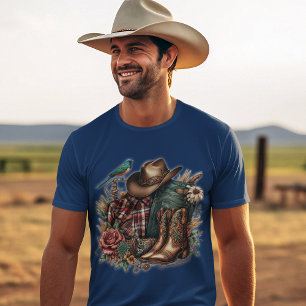 Camiseta "Coleção de Cowboy" Uma variedade de arte country
