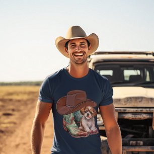 Camiseta "Coleção de Cowboy" Uma variedade de arte country 