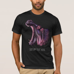 Camiseta Coleção de Desenho Animal Grande Hippo Adicionar