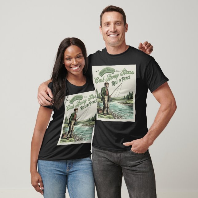 Camiseta Coleção de Design de Estilo de Vida de Pesca Vinta (Unissex)