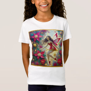 Camiseta Coleção de Fadas de Natal - Cabelo castanho escuro