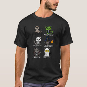 Camiseta Coleção de Gatos Feliz Catopentre Halloween Spooky