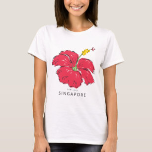 CAMISETA COLEÇÃO DE HIBISCUS SINGAPURA