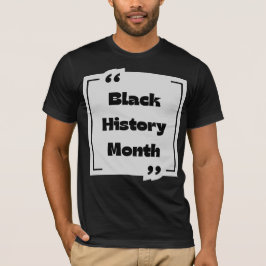 Camiseta Coleção de Meses de Histórico Preto