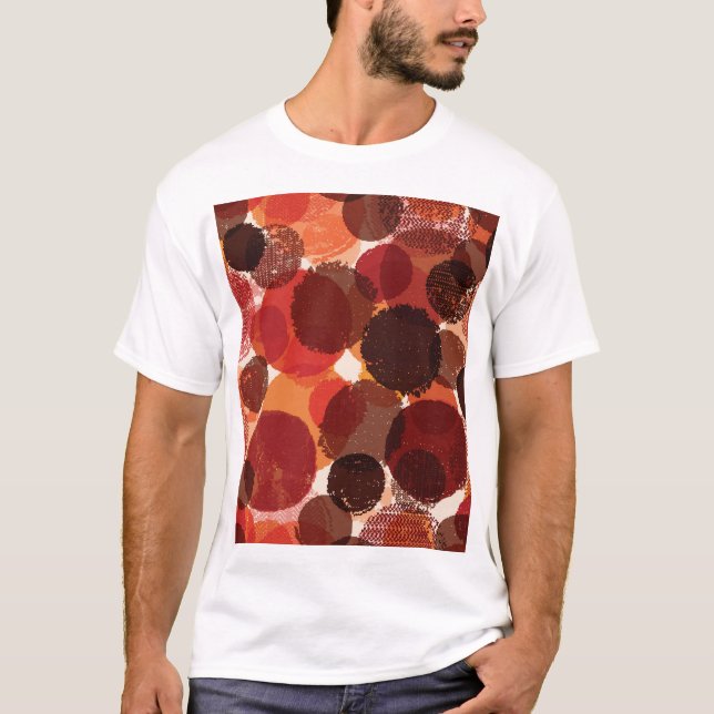 Camiseta Coleção de Padrões sem costura abstrato (Frente)