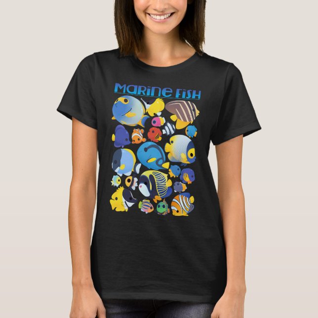 Camiseta Coleção de Peixes Marinhos 1 (Frente)