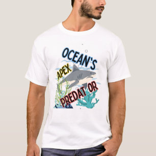 Camiseta coleção de predadores de tubarões