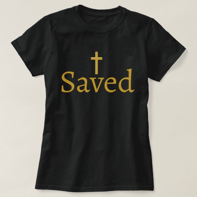 Camiseta Coleção de Presentes de Fé - Salvos (Frente do Design)