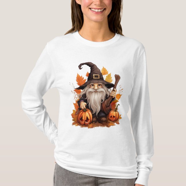 Camiseta Coleção de queda mágica - Encantamento Gnome (Frente)