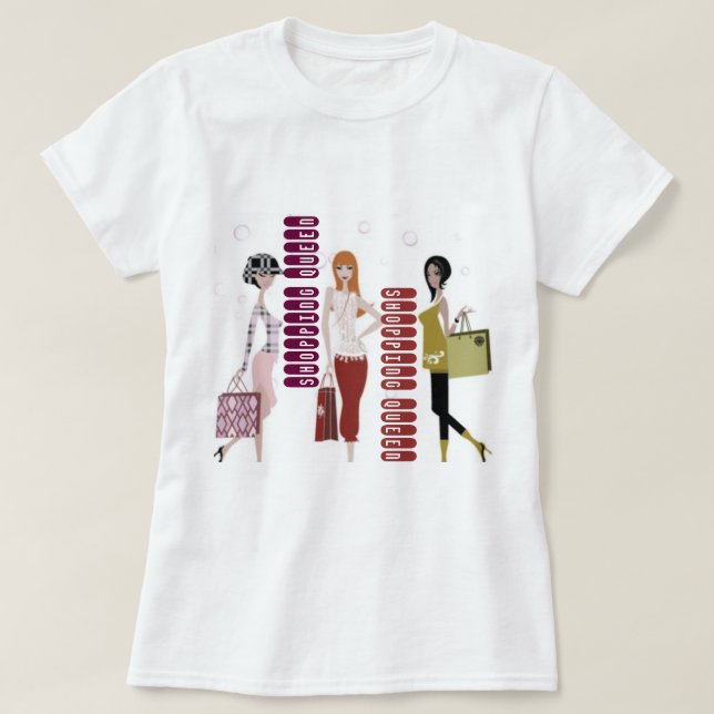 Camiseta COLEÇÃO DE RAINHAS compradas - Senhoras (Frente do Design)