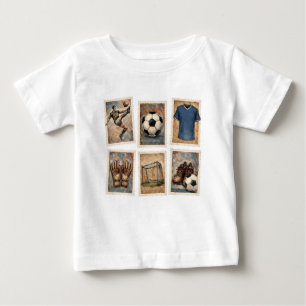 Camiseta Coleção de Selos de Futebol Antigo