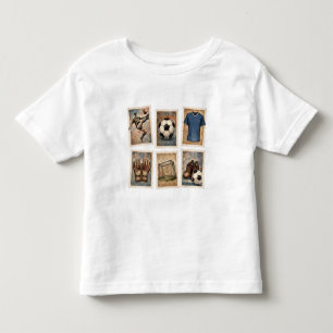 Camiseta Coleção de Selos de Futebol Antigo