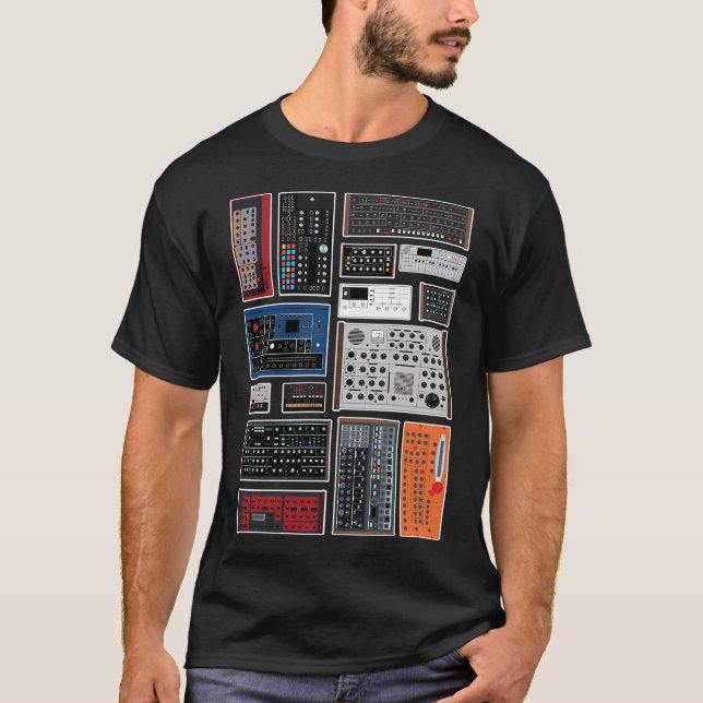 Camiseta Coleção de Sintetizadores (Frente)