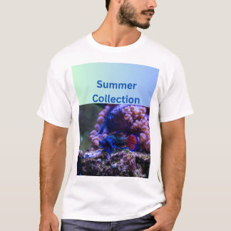 Camiseta Coleção de Verão - Arte Decorativa das Capturas de