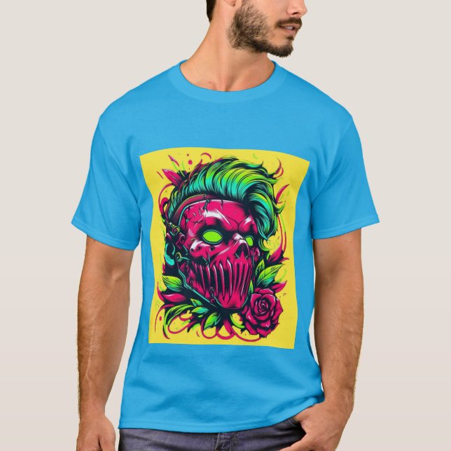 Camiseta Coleção de Zombies Cripto Loucos (Frente)