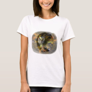 Camiseta Coleção do presente do gatinho do espaço do bri