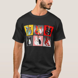 Camiseta Coleção elétrica de guitarra Moddad
