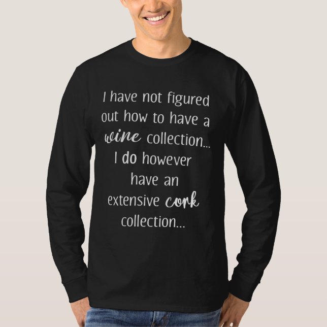 Camiseta Coleção extensa de cortiça de vinho (Frente)