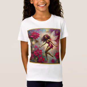 Camiseta Coleção Fada de Natal - Cabelo Castanho Natural