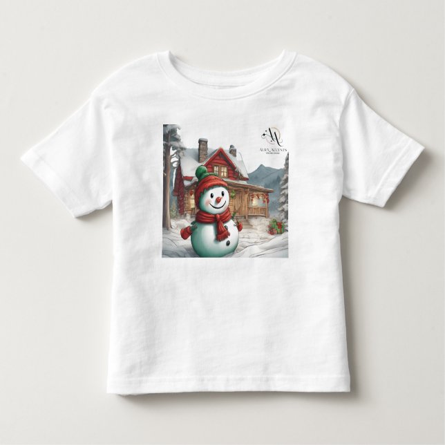 Camiseta Coleção Festiva de Tee Bebê: Elfo Pequeno dos Papa (Frente)