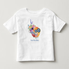 Camiseta Coleção Floral Fofa de Pequenos Rapazes Personaliz