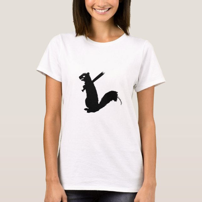 Camiseta Coleção irritada do esquilo do zombi (Frente)