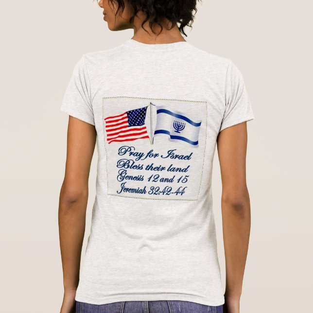 Camiseta Coleção israelita da bandeira americana (Verso)