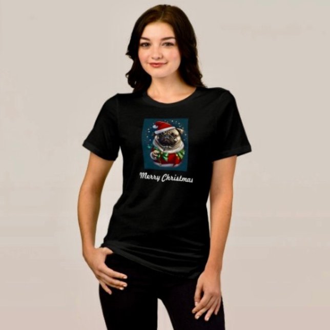 Camiseta Coleção Puggy Claus (Comfy tri-blend women’s tee feminine fit, scoop neck, short sleeves, relaxed fit.  
)