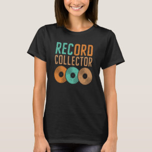 Camiseta Colecionador de Discos Retrô Música Tocador de Dis