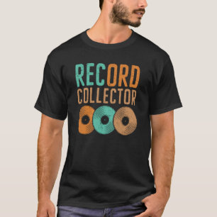 Camiseta Colecionador de Discos Retrô Música Tocador de Vin