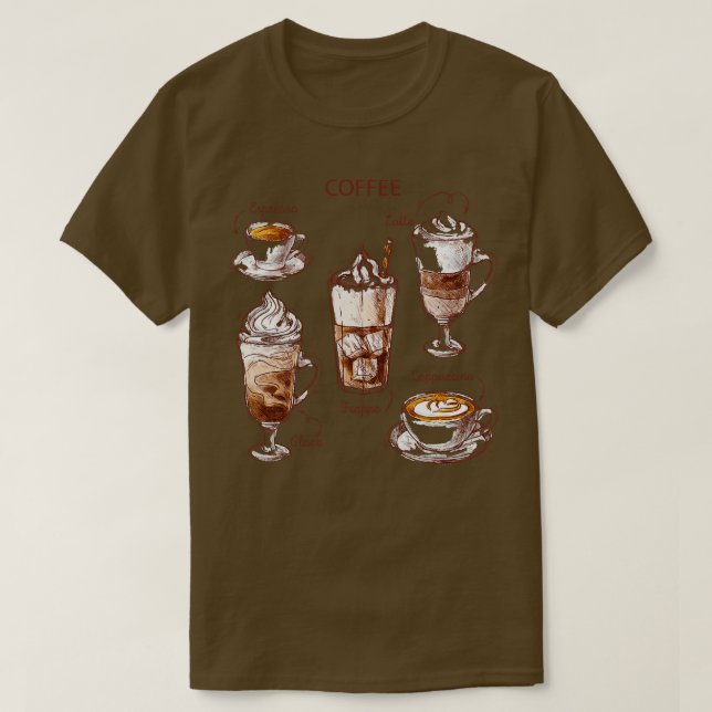Camiseta Coleções de Café (Frente do Design)