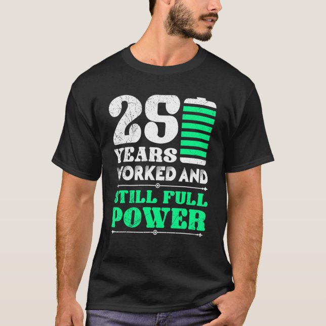 Camiseta Colega De Trabalho 25 Anos De Aniversário De Servi (Frente)