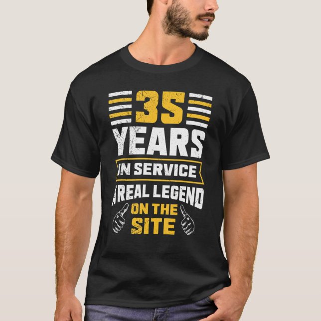 Camiseta Colega De Trabalho De 35 Anos De Aniversário De Se (Frente)