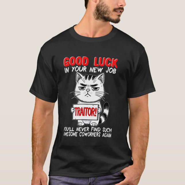 Camiseta Colega de Trabalho Saindo, Saindo, Mudança de Empr (Frente)