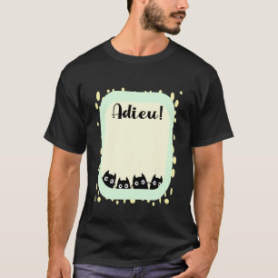 Camiseta Colega Francês Saindo do Trabalho Assinatura Gatos