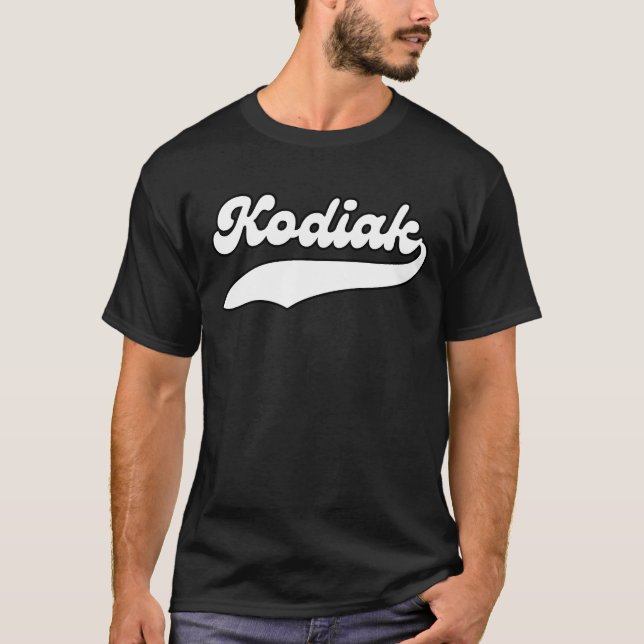 Camiseta Colégio estilo Kodiak City Alaska Retro (Frente)