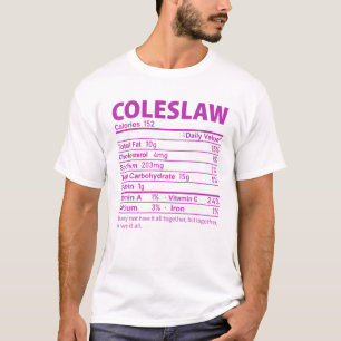 Camiseta Coleslaw Costume Engraçado Graças à Nutrição de Co