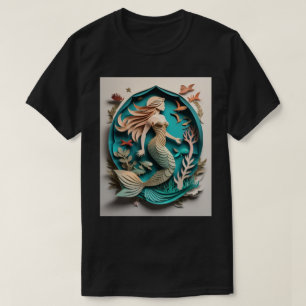Camiseta Coleta de Design de Arte Mermaid Paper