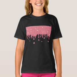 Camiseta Coleta de Efeito Luminoso Rosa e Estilhaços