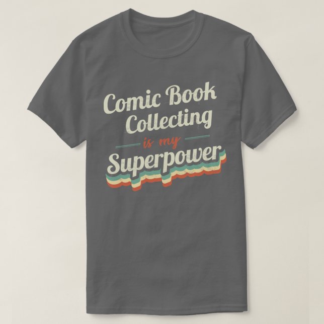 Camiseta Coleta de HQs é minha superpotência (Frente do Design)