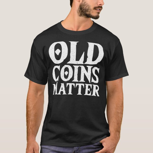 Camiseta Coleta de Moedas Antigas Coleção de Moedas Numismá (Frente)